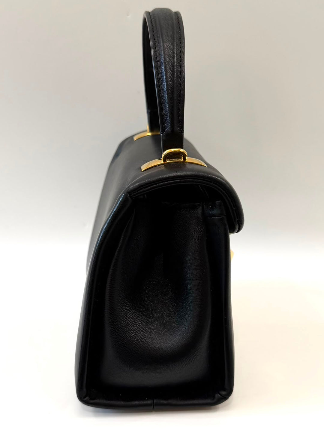 VALENTINO SMALL ROMAN ONE STUD NAPPA LEATHER FLAP BAG