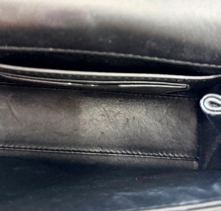 VALENTINO SMALL ROMAN ONE STUD NAPPA LEATHER FLAP BAG