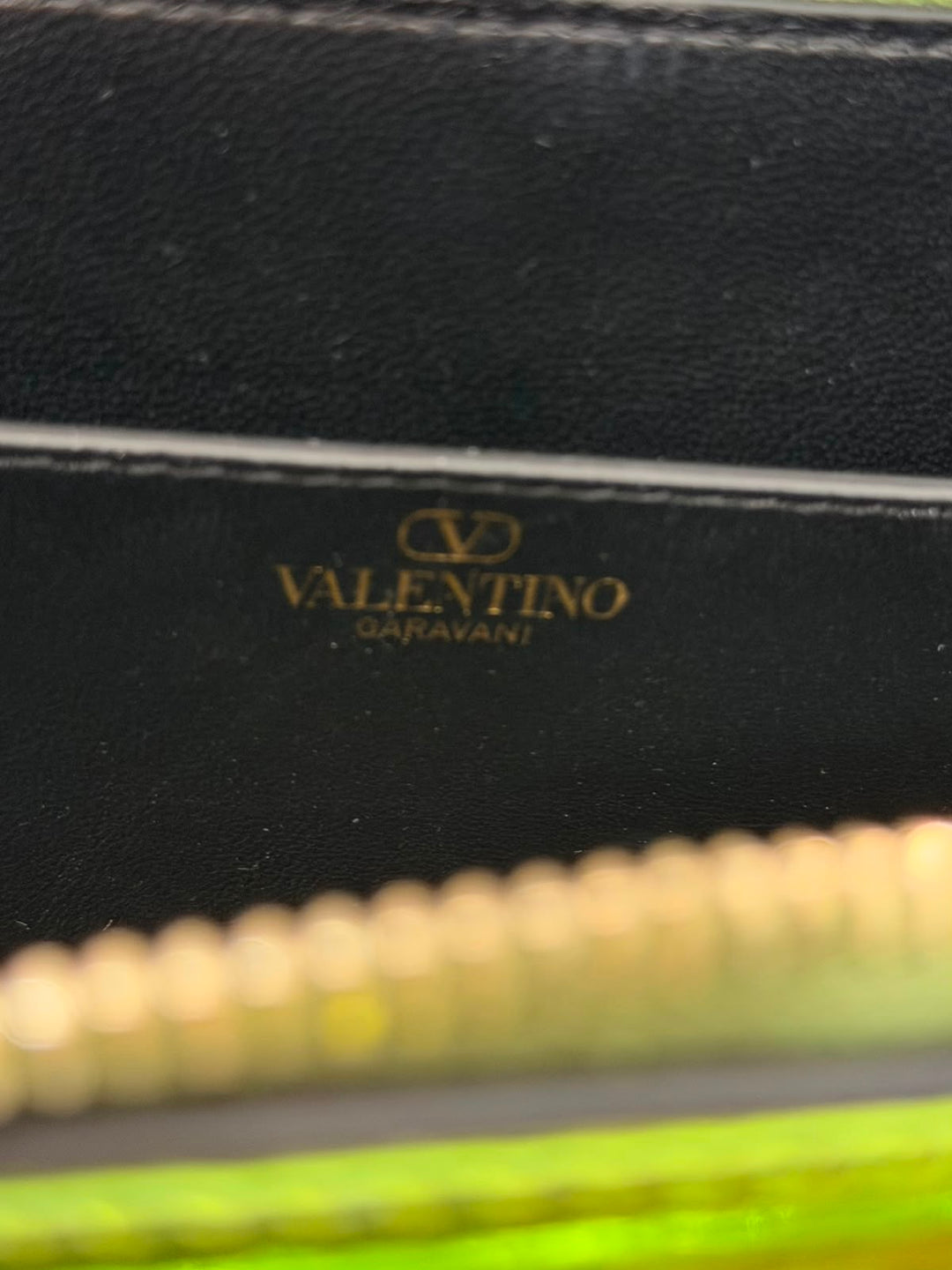 VALENTINO ROCKSTUD EAST WEST METALLIC CALFSKIN TOP HANDLE BAG