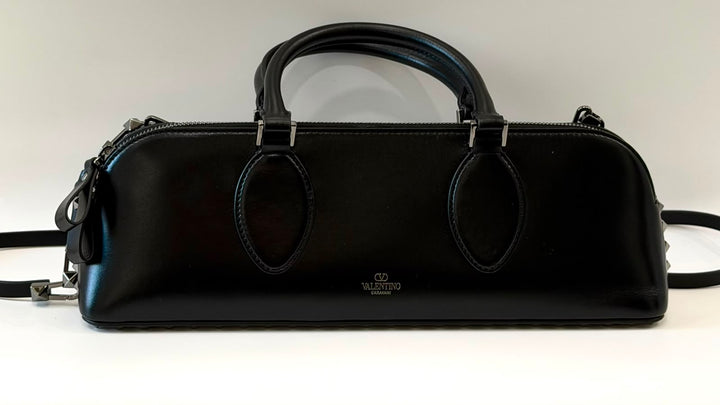 VALENTINO GARAVANI ROCKSTUD EAST WEST CALFSKIN LEATHER BAG