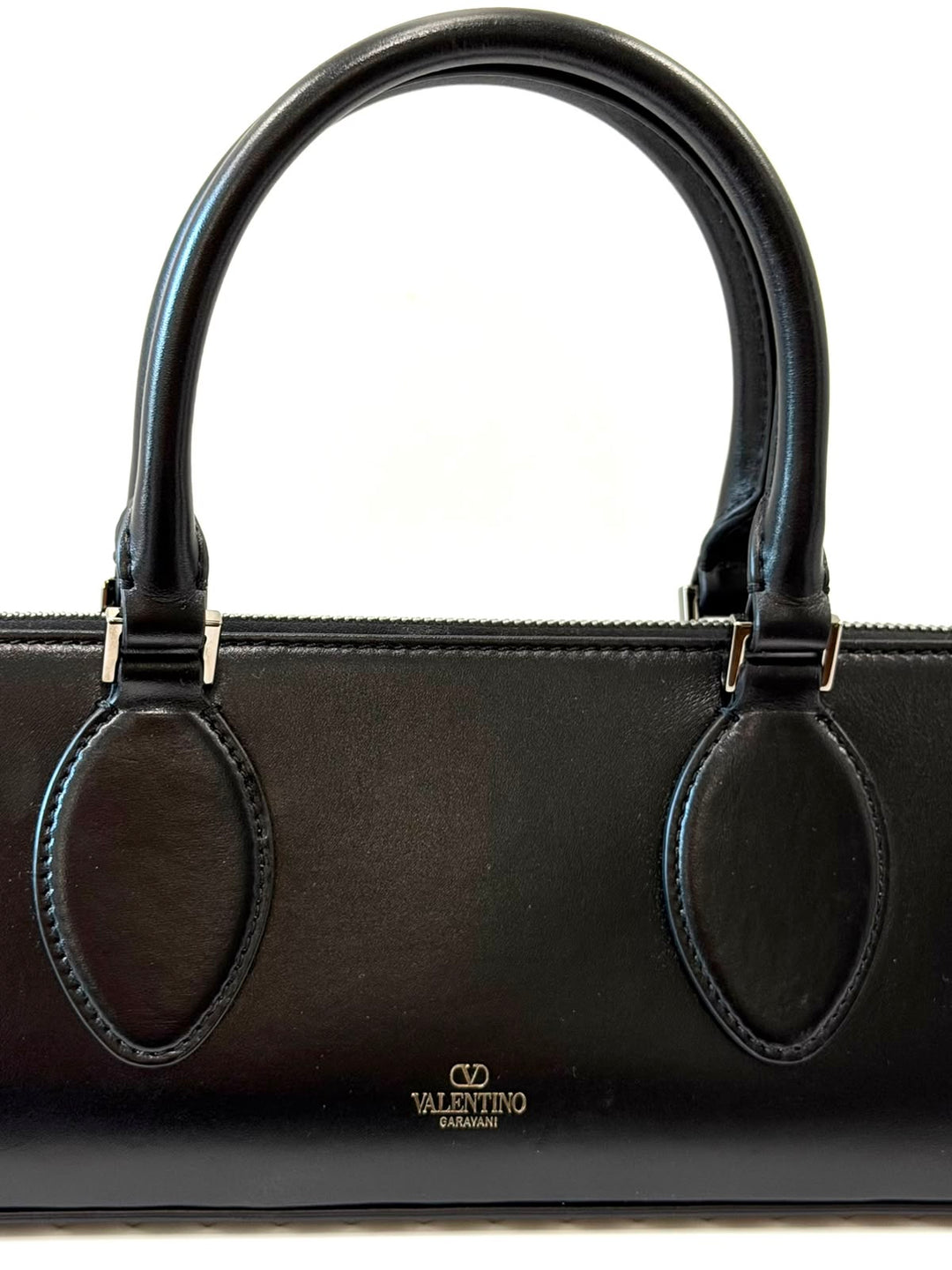 VALENTINO GARAVANI ROCKSTUD EAST WEST CALFSKIN LEATHER BAG