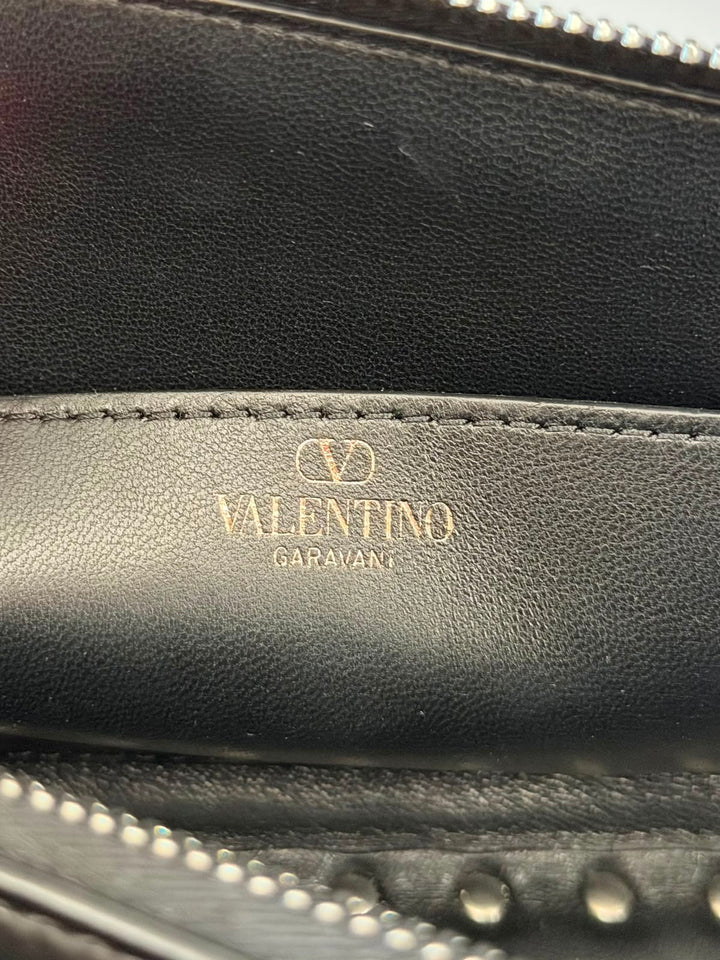 VALENTINO GARAVANI ROCKSTUD EAST WEST CALFSKIN LEATHER BAG