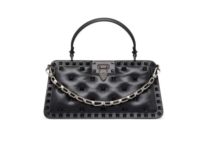VALENTINO GARAVANI ROCKSTUD PADDED NAPPA LEATHER HANDBAG