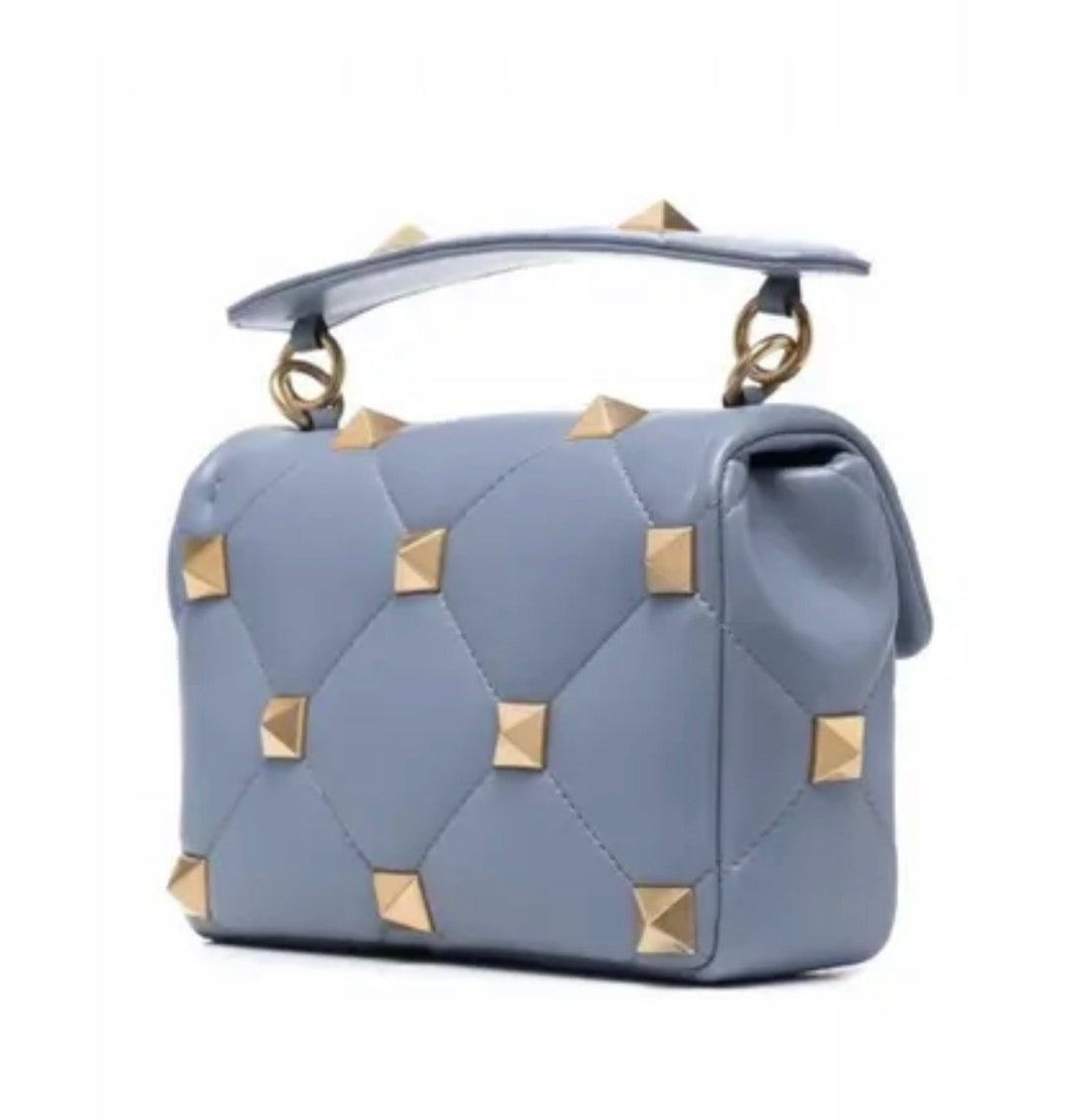 VALENTINO GARAVANI ROMAN STUD LEATHER HANDBAG