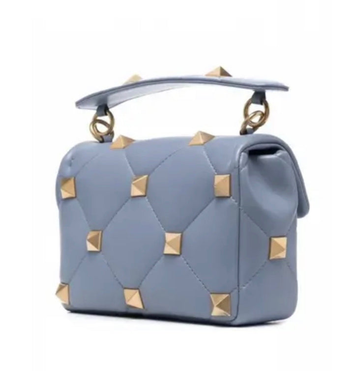 VALENTINO GARAVANI ROMAN STUD LEATHER HANDBAG