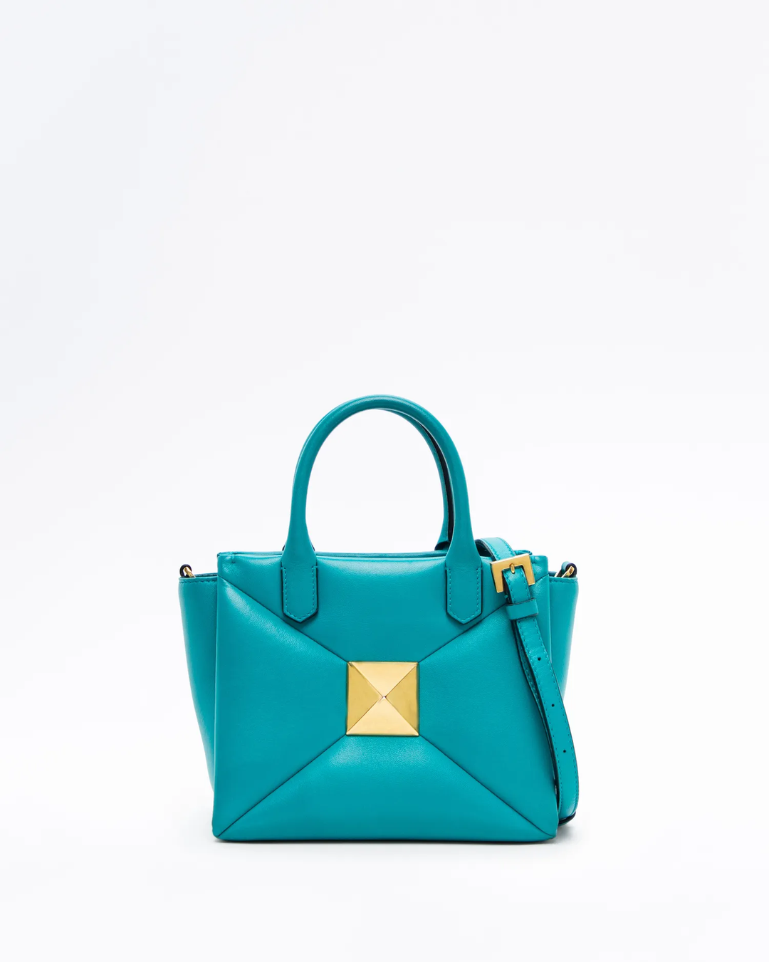 VALENTINO GARAVANI SMALL ROMAN ONE STUD NAPPA LEATHER TOTE BAG