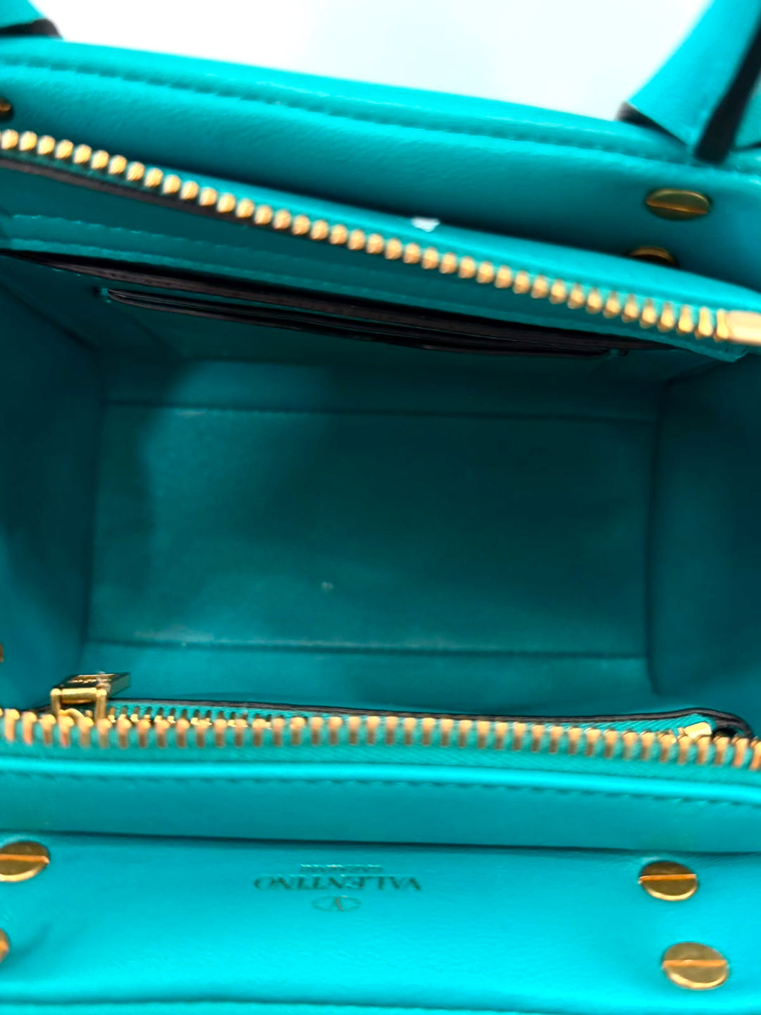 VALENTINO GARAVANI SMALL ROMAN ONE STUD NAPPA LEATHER TOTE BAG
