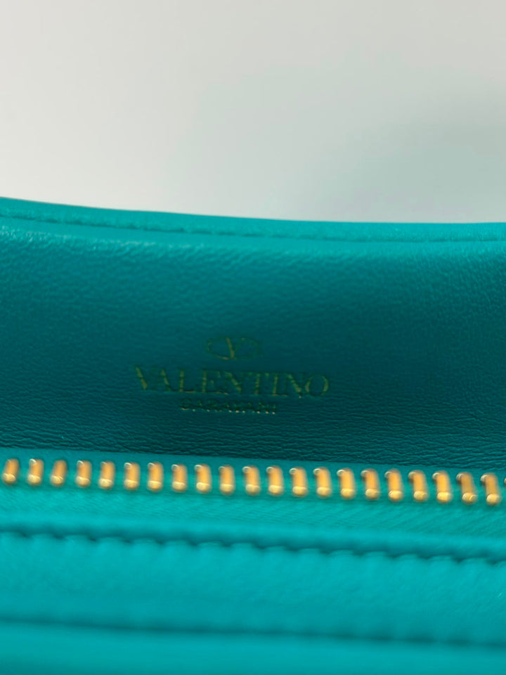 VALENTINO GARAVANI SMALL ROMAN ONE STUD NAPPA LEATHER TOTE BAG