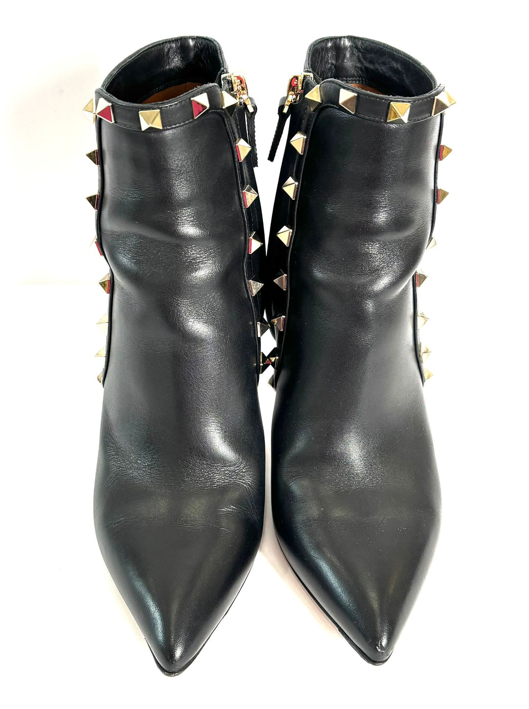 VALENTINO GARAVANI SMOOTH CALFSKIN ROCKSTUD 85MM ANKLE BOOTS