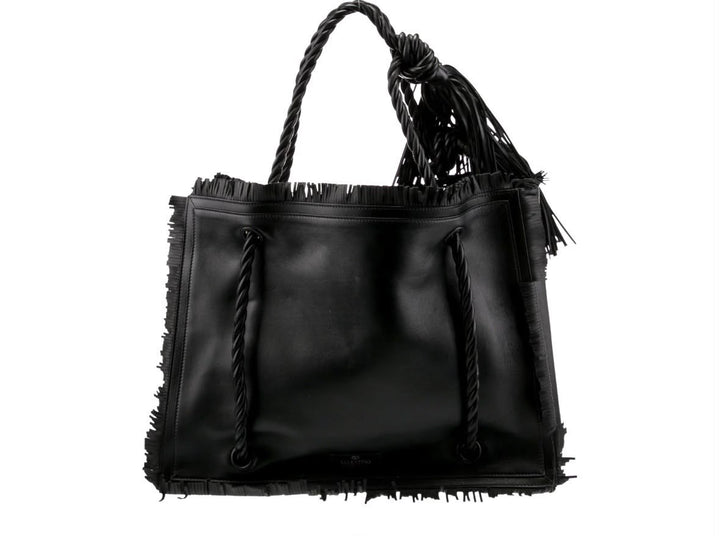 VALENTINO GARAVANI THE ROPE LARGE FRINGE TOTE BAG