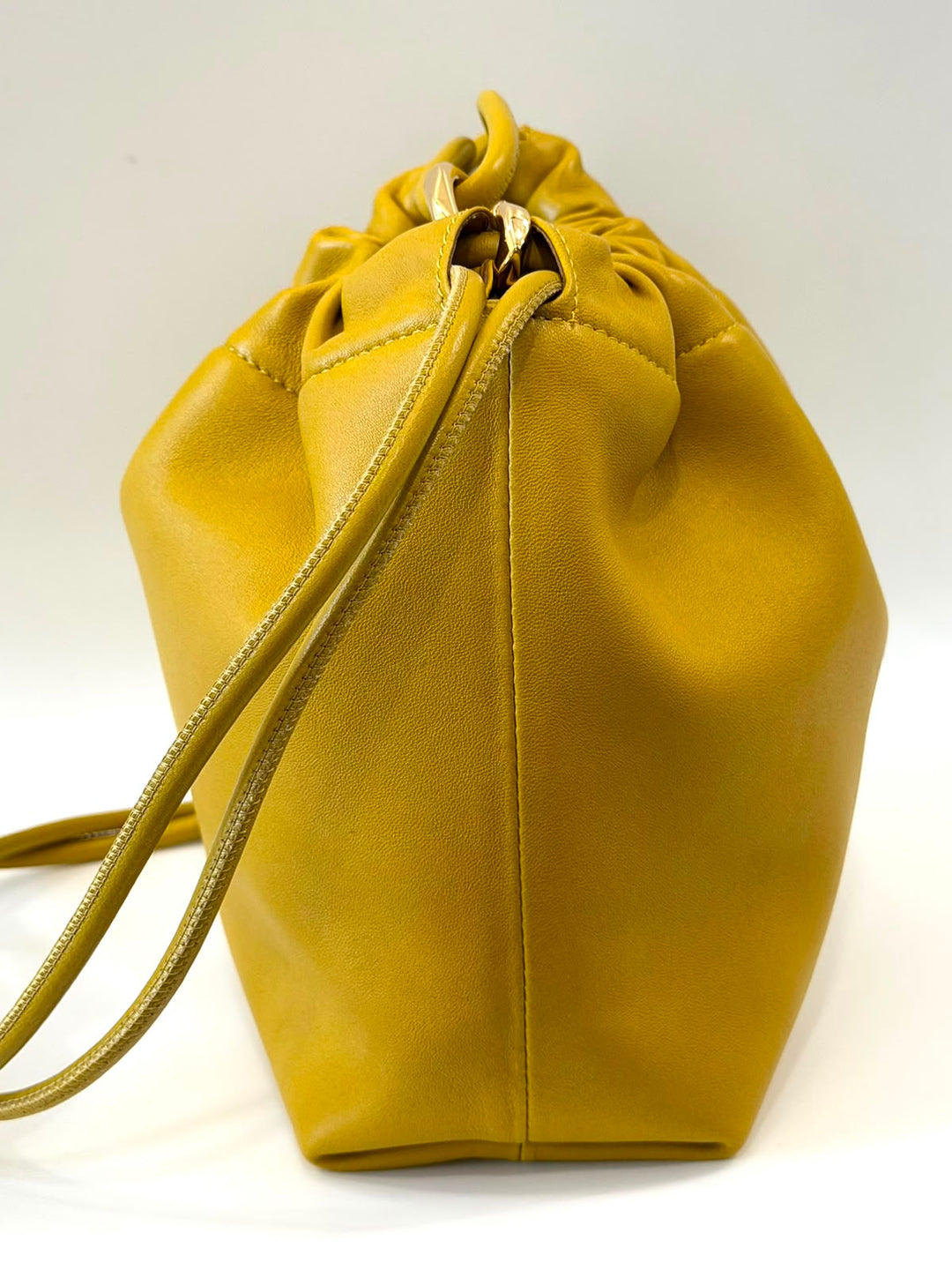 VALENTINO GARAVANI VLOGO MINI POUF NAPPA LEATHER BUCKET BAG