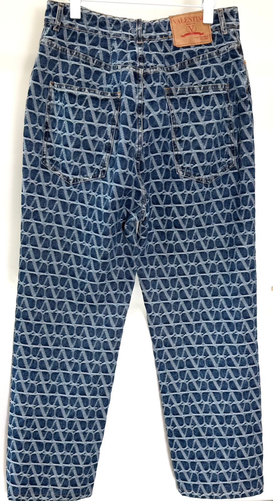 VALENTINO TOILE ICONOGRAPHE MONOGRAM HIGH-RISE JEANS