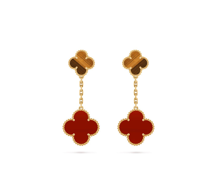 VAN CLEEF &amp; ARPELS MAGIC ALHAMBRA 18K GOLD EARRINGS