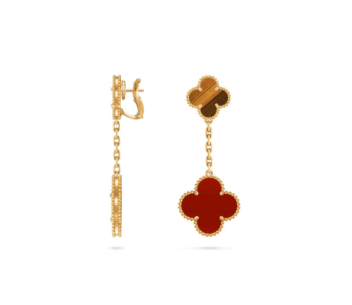 VAN CLEEF &amp; ARPELS MAGIC ALHAMBRA 18K GOLD EARRINGS