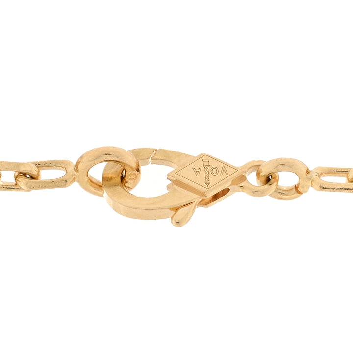 VAN CLEEF &amp; ARPELS 18K GOLD BLACK ONYX VINTAGE ALHAMBRA 5 MOTIFS BRACELET