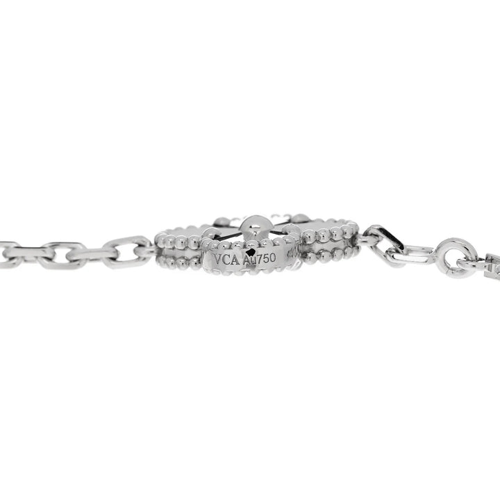 VAN CLEEF &amp; ARPELS 18K WHITE GOLD 5 MOTIFS ALHAMBRA BRACELET