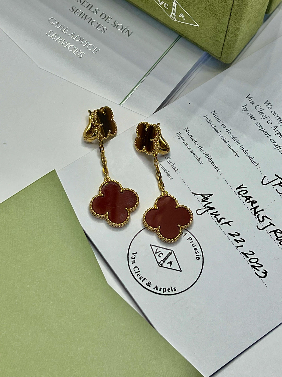 VAN CLEEF &amp; ARPELS MAGIC ALHAMBRA 18K GOLD EARRINGS