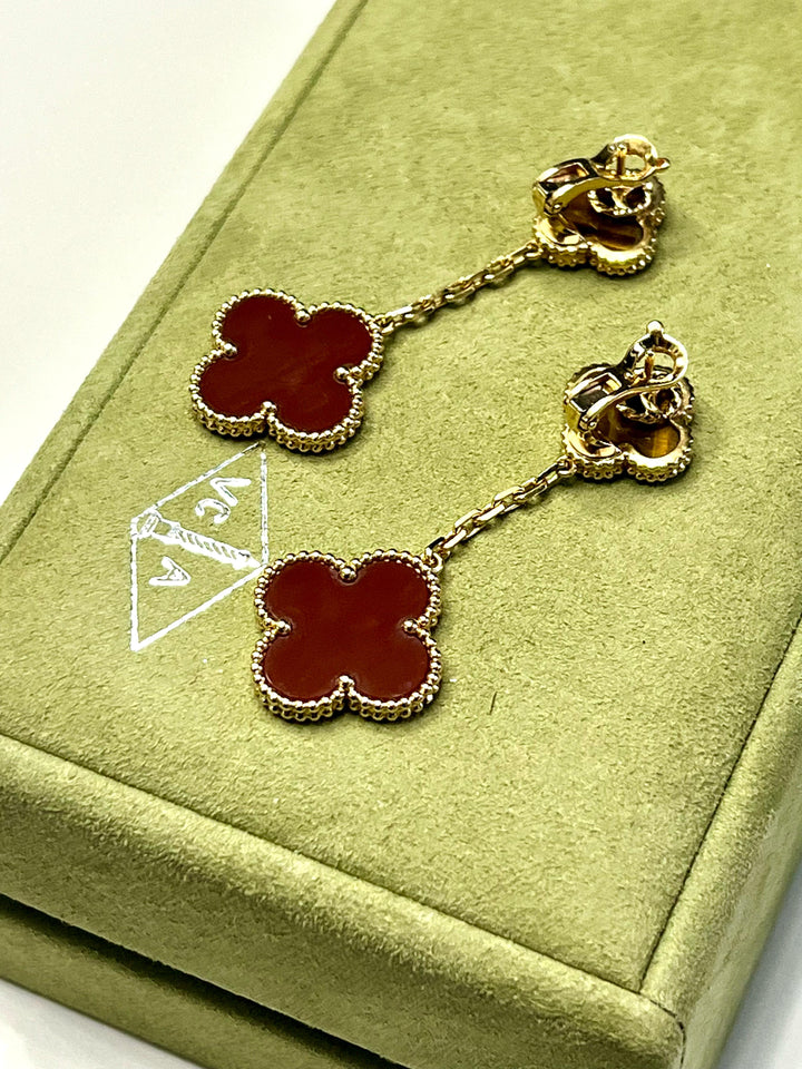 VAN CLEEF &amp; ARPELS MAGIC ALHAMBRA 18K GOLD EARRINGS