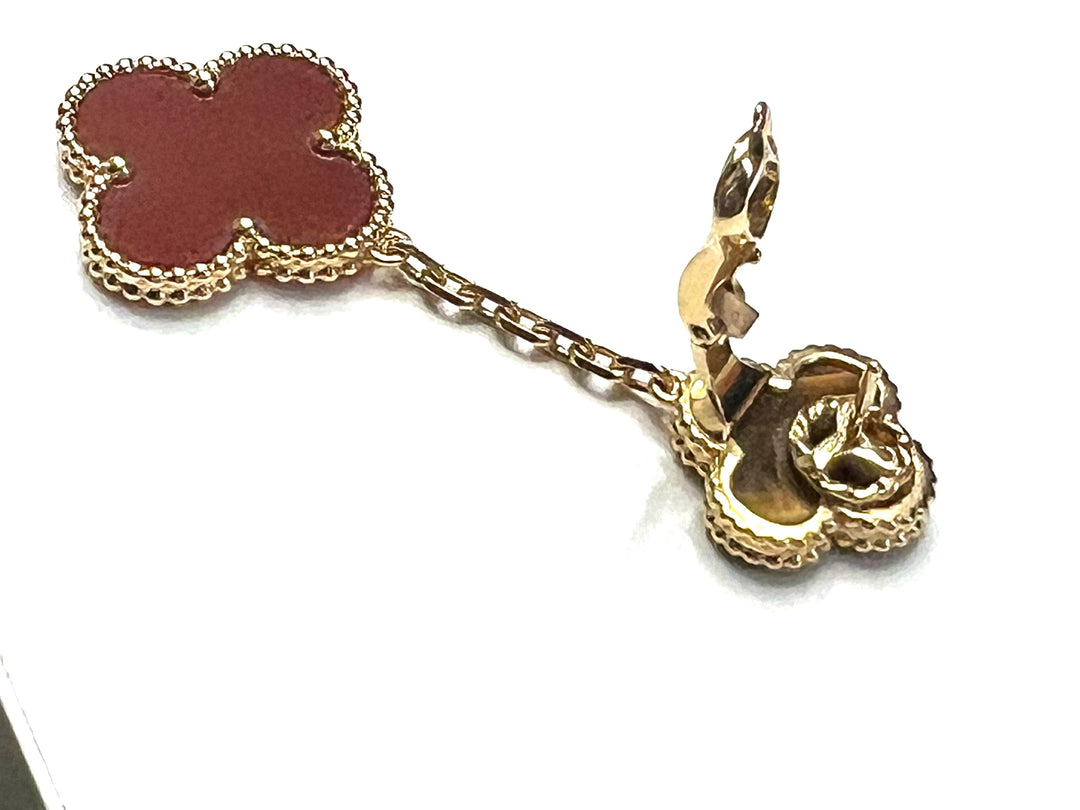 VAN CLEEF &amp; ARPELS MAGIC ALHAMBRA 18K GOLD EARRINGS