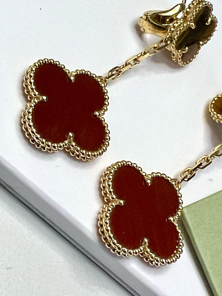 VAN CLEEF &amp; ARPELS MAGIC ALHAMBRA 18K GOLD EARRINGS