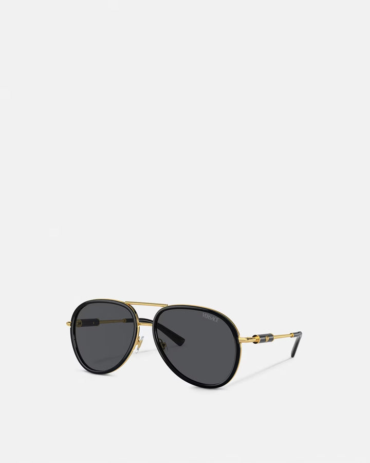 VERSACE MEDUSA ROLER AVIATOR UNISEX SUNGLASSES