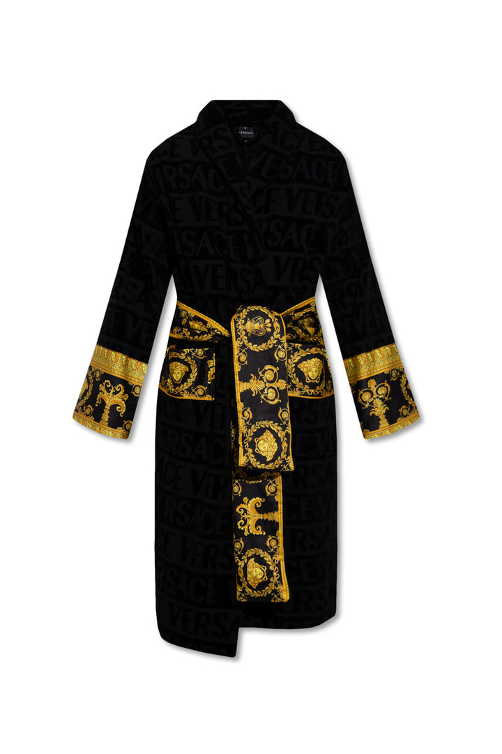 VERSACE BAROCCO PANEL LOGO DEVORÉ ROBE