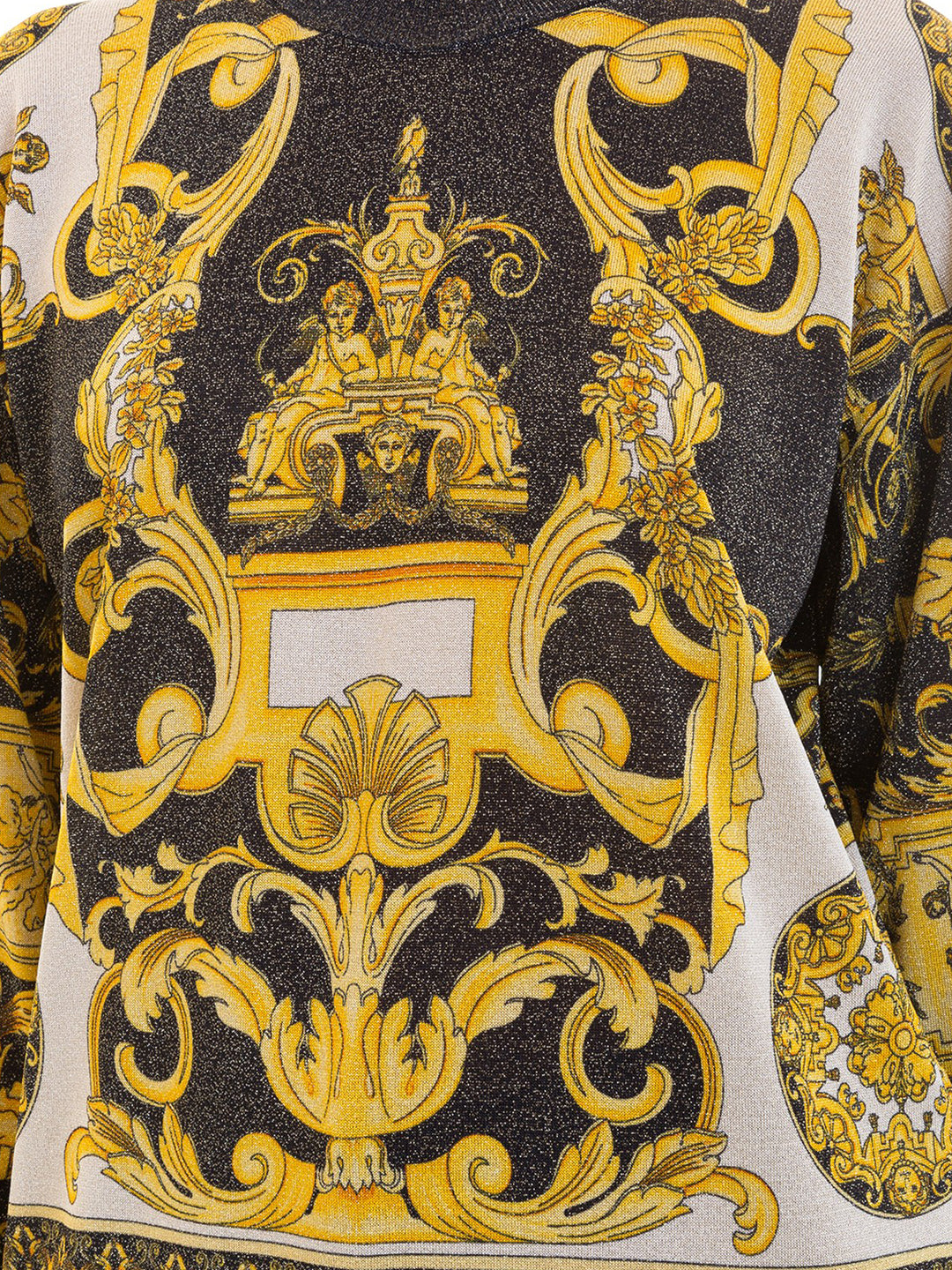 VERSACE BAROQUE PRINT VISCOSE JERSEY SWEATER