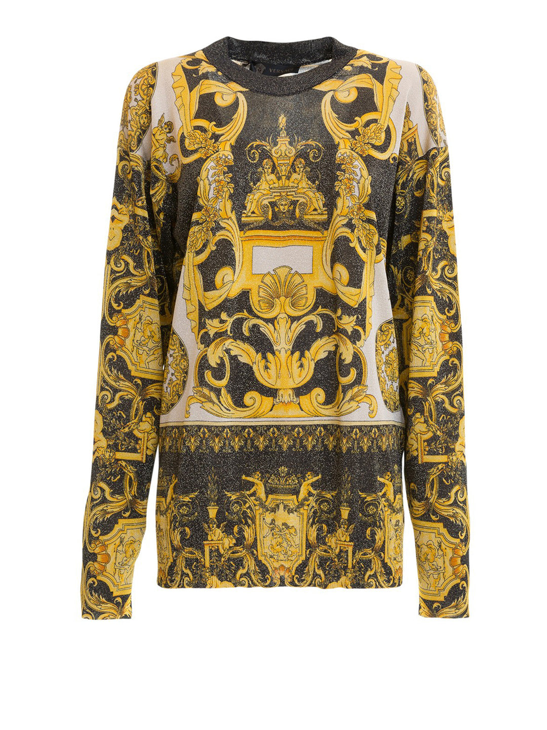 VERSACE BAROQUE PRINT VISCOSE JERSEY SWEATER