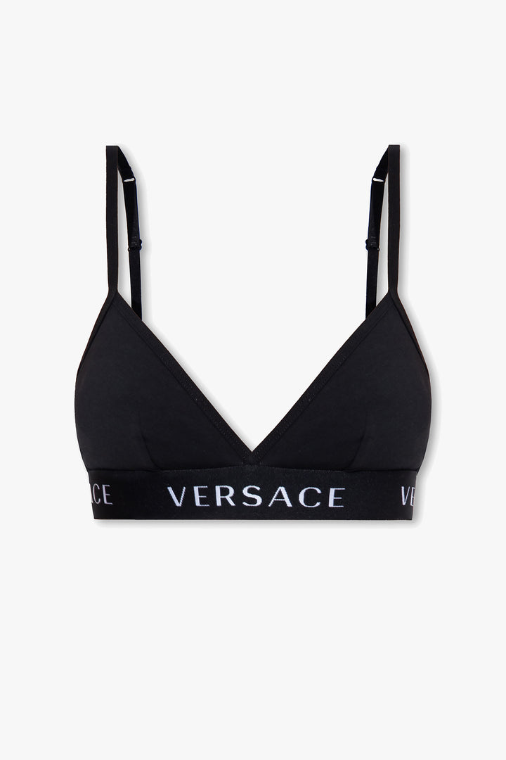VERSACE LOGO TRIANGLE BRALETTE &amp; UNDERWEAR SET