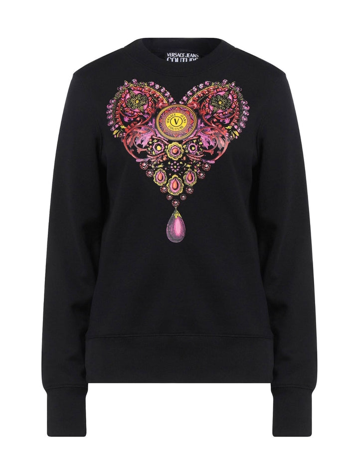 VERSACE COUTURE CREW NECK VALENTINE PRINTED SWEATSHIRT