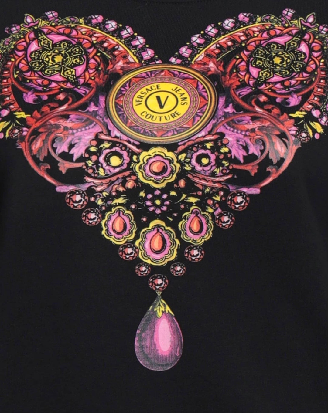 VERSACE COUTURE CREW NECK VALENTINE PRINTED SWEATSHIRT