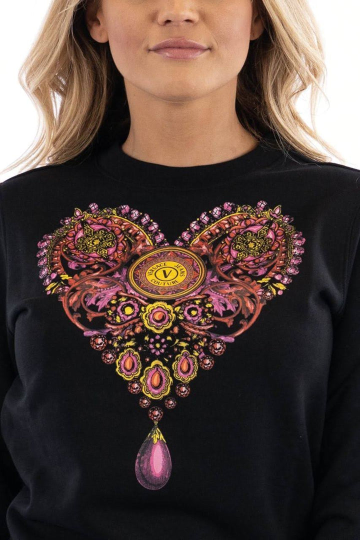 VERSACE COUTURE CREW NECK VALENTINE PRINTED SWEATSHIRT