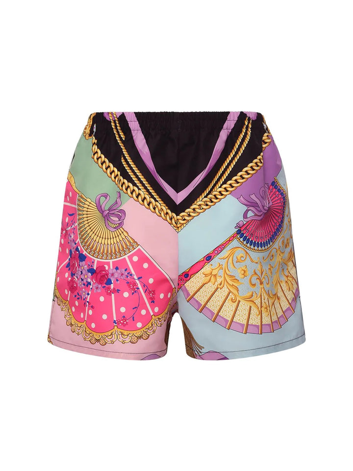 VERSACE FAN PRINTED JERSEY SHORTS