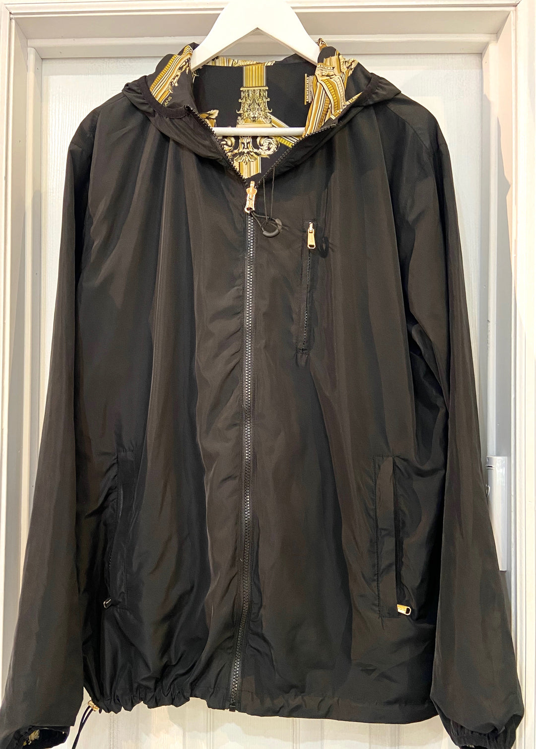 VERSACE JEANS COUTURE REVERSIBLE HOODED JACKET