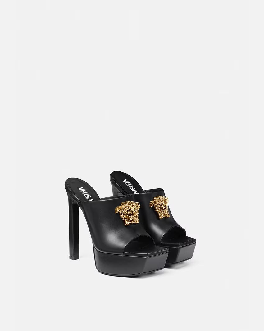 VERSACE LA MEDUSA PLATFORM MULES