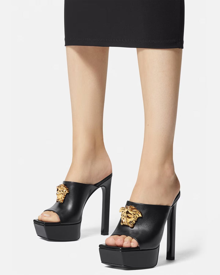 VERSACE LA MEDUSA PLATFORM MULES