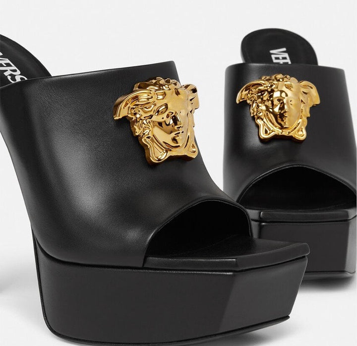 VERSACE LA MEDUSA PLATFORM MULES