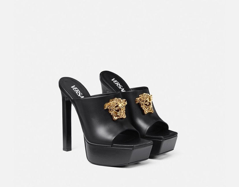 VERSACE LA MEDUSA PLATFORM MULES