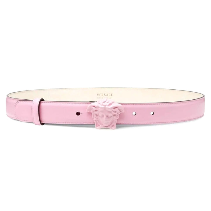VERSACE LA MEDUSA CALFSKIN LEATHER BELT