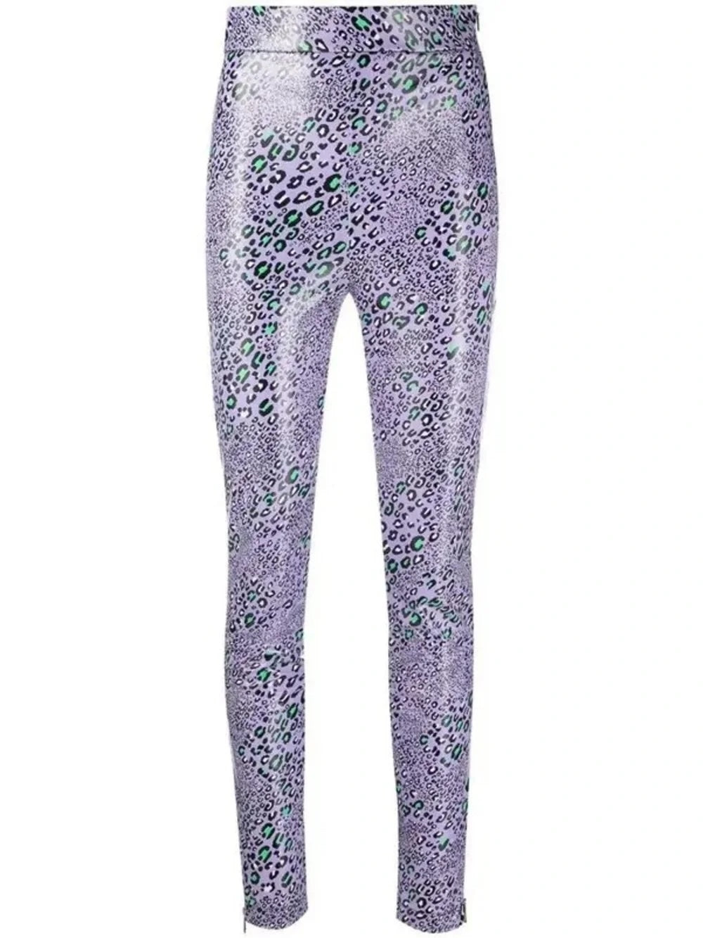 VERSACE LEOPARD PRINT VINYL LEGGINGS