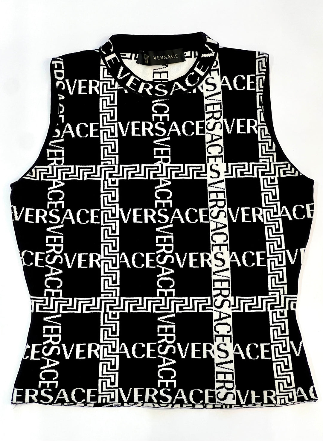 VERSACE LOGO SLEEVELESS TOP