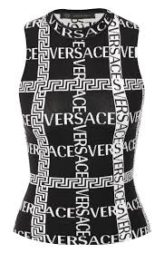 VERSACE LOGO SLEEVELESS TOP