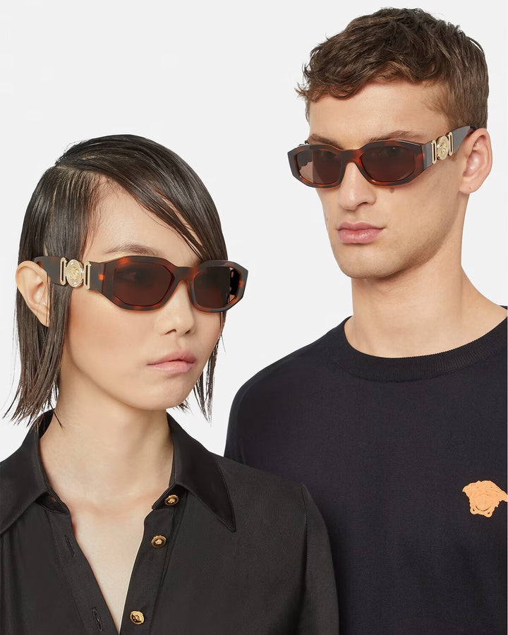 VERSACE BIGGIE MEDUSA SUNGLASSES HAVANA
