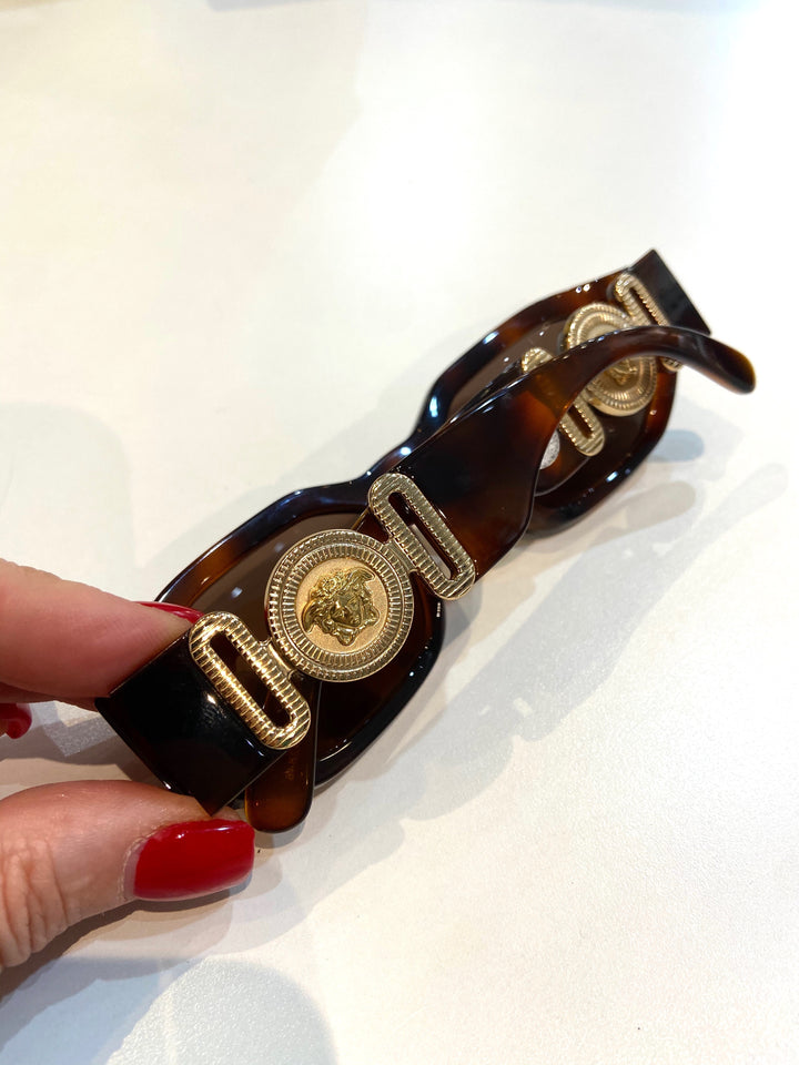 VERSACE BIGGIE MEDUSA SUNGLASSES HAVANA