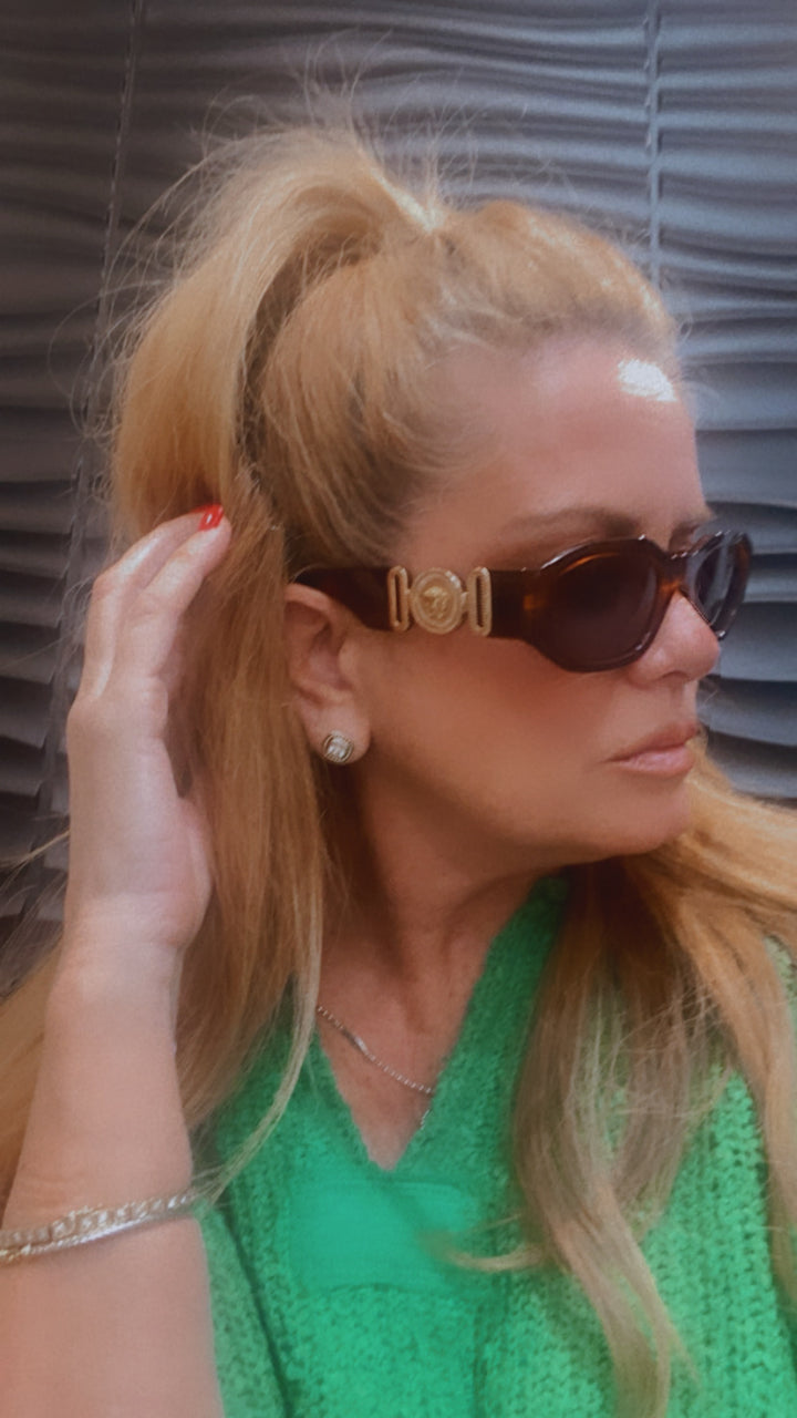VERSACE BIGGIE MEDUSA SUNGLASSES HAVANA