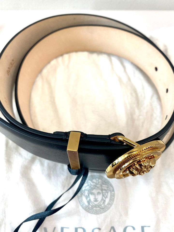 VERSACE MEDUSA LEATHER BELT