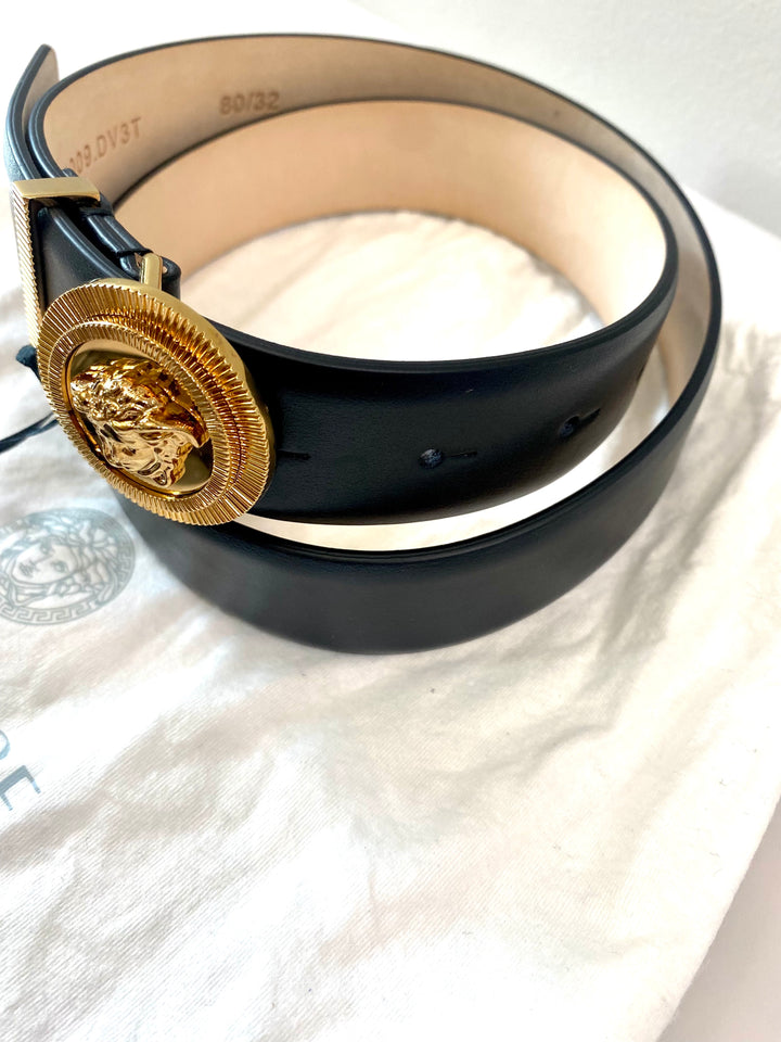 VERSACE MEDUSA LEATHER BELT