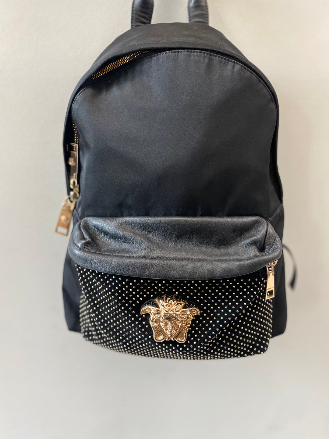 VERSACE PALAZZO STUDDED BACKPACK
