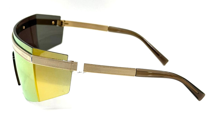 VERSACE VE2208 10027P SHIELD WRAP LOGO SUNGLASSES