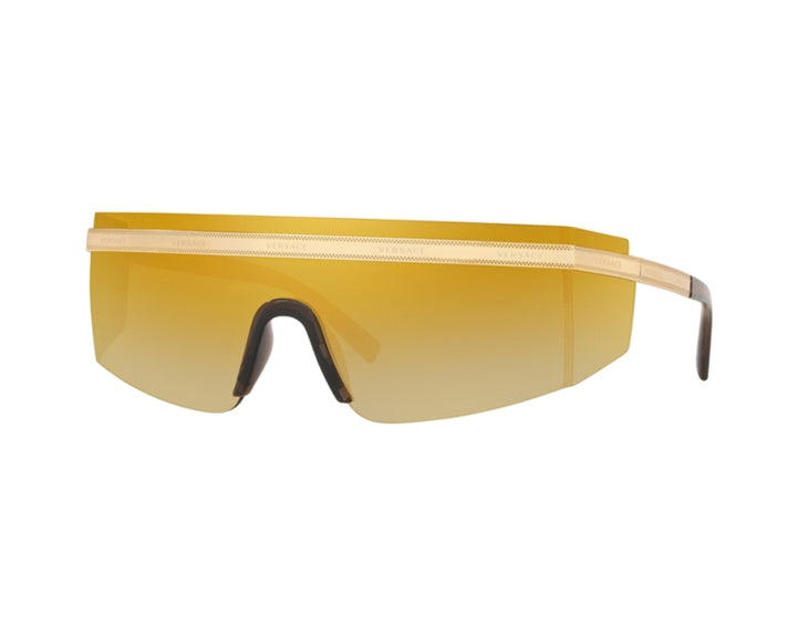 VERSACE VE2208 10027P SHIELD WRAP LOGO SUNGLASSES